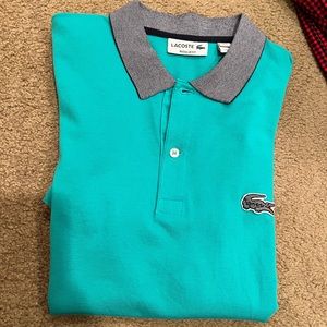 Lacoste Regular Fit Contrast Collar Texturized Polo
